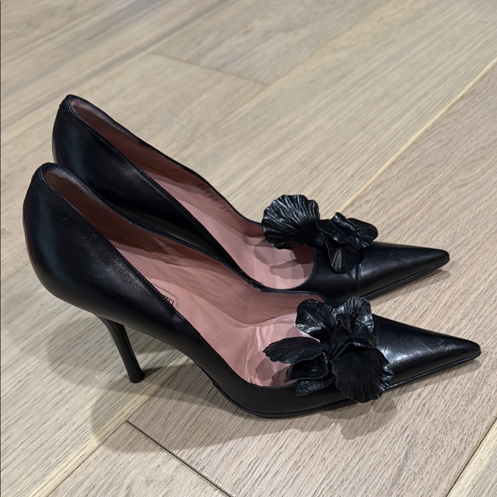Black Leather Stiletto